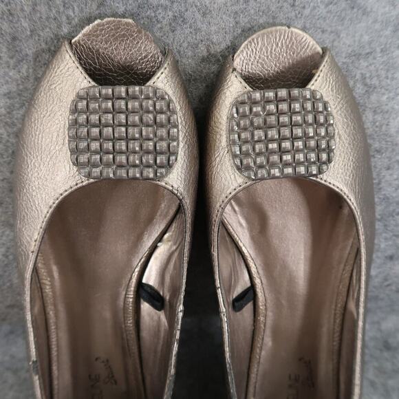 Madeline Stuart Shoes Womens 8.5 Flats Ballet Peep Toe Fashion Formal Wide Fit - Picture 9 of 16